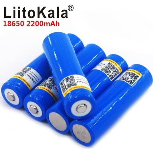 LiitoKala 18650 Battery 3.7v 2200mAh Capacity Battery Li-po Rechargeable 18650 Battery For Car/toys/Flashlight