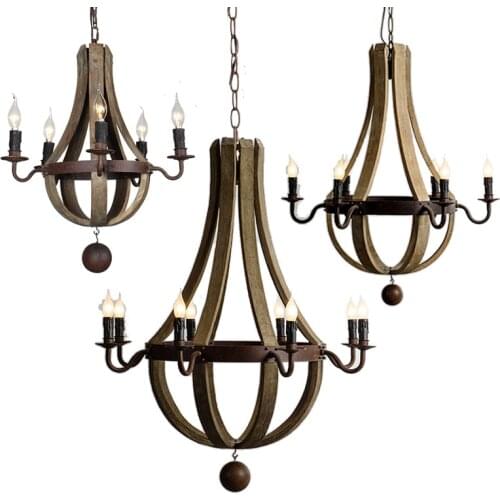 American country retro chandelier clothing store restaurant living room bar cafe iron chandelier