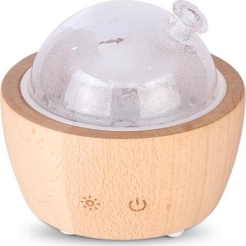 Aroma Diffuser Solid Wood Glass Essential Oil Mist Ultrasonic Fragrance Aromatherapy Vaporizer Humidifier Waterless Power Off