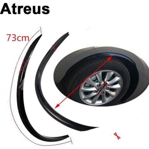 Atreus1pc Car Fender Protect Wheel Tire Edge Eyebrow Carbon Stickers For Nissan qashqai Citroen c4 c5 c3 Chevrolet cruze Peugeot