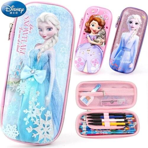 Disney Large Capacity Pencil Case Girl Student Stationery Box Aisha 3d Pencil Box Childrens Creative Cartoon Pencil Bag Gifts