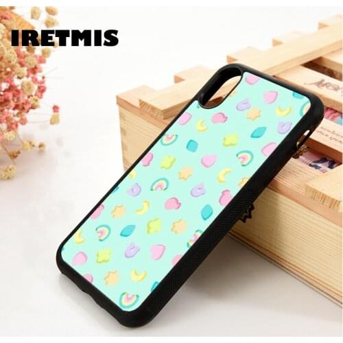Iretmis 5 5S SE 6 6S TPU Silicone Rubber Phone Case Cover for iPhone 7 8 Plus X Xs 11 12 MINI Pro Max XR Lucky Charms Pattern