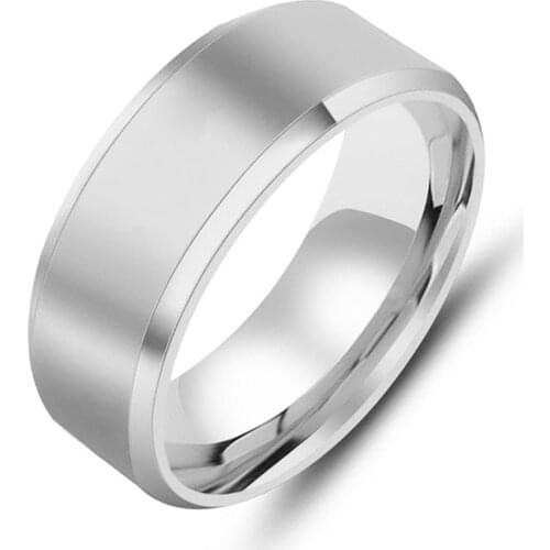 Ring Men Jewelry Decorations Finger Accessories 8 MM Width Rings for Women Fashion Titanium Steel Ring anillos mujer