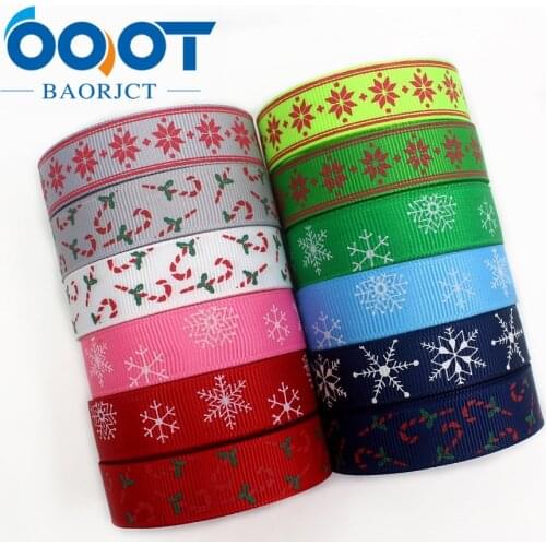 OOOT BAORJCT I-19713-23,16mm,10yards Christmas series Cartoon grosgrain ribbons,bow cap accessories and decorations,DIY material