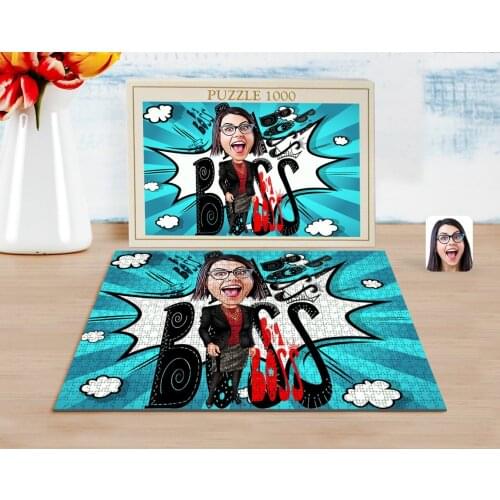 Personalized Women 'S Big Boss Caricature of 1000 Piece Professional Puzzle-3