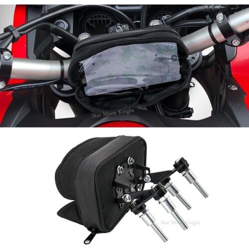 For Honda CRF1000L Africa Twin Adventure Sports Handlebar Phone Stand Holder Mobile GPS Waterproof Media Bag Navigation Bracket