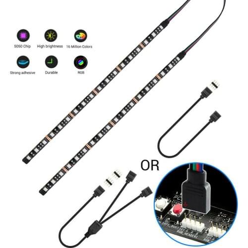RGB Gaming 5050 LED Strip Light RGB for 12V Aura Sync Motherboard Control PC Computer case 1M 2M 4 Pin RGB-Header(+12V,G,R,B)