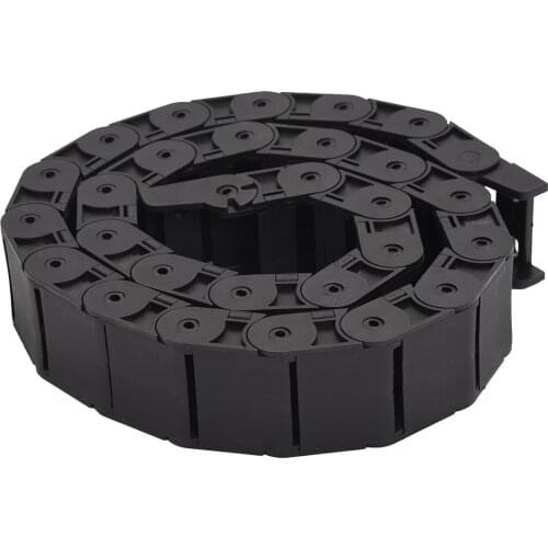 Cheapest 18mm x 37mm Black Flexible Semi Enclosed Cable Drag Chain 1M 39.4"