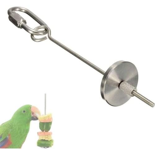 Dorakitten Bird Fruit Skewer Stainless Steel Cage Fruit Vegetable Holder Foraging Toy Pet Feeding Supplies Bird Parrot Feeder