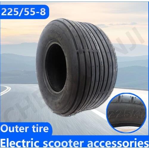 225/55-8 Tire 18x9.50-8 Front or Rear 8 Inches 4PR Suitable for Electric Scooter Harley China Bicycles Scooter Accessories