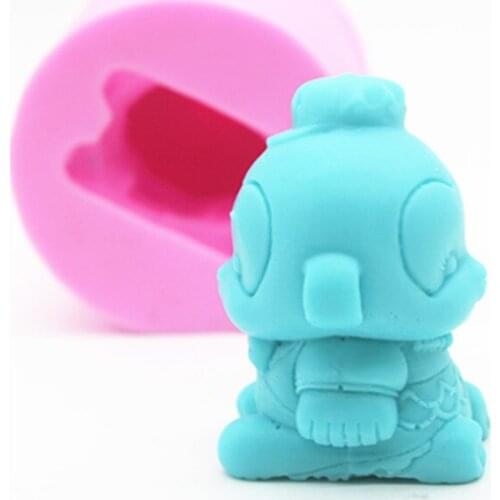 Silicone mold 3D Double-sided monkey shape DIY Aromatic gypsum soap clay resin craft decorations mould handmade tools