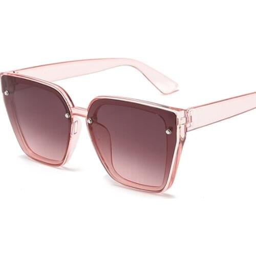 Vintage Square Sunglasses Women Luxury Brand Designer Oversized Sun Glasses Female Shades Mirror Black Lens Fashion Glasses