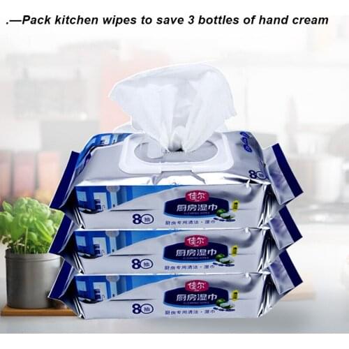 Kitchen Special Tableware Cleaning Wipes For Home Housework Cleaning Cloth Kitchen Degreasing Scouring Pad Wipes 80 Pumps