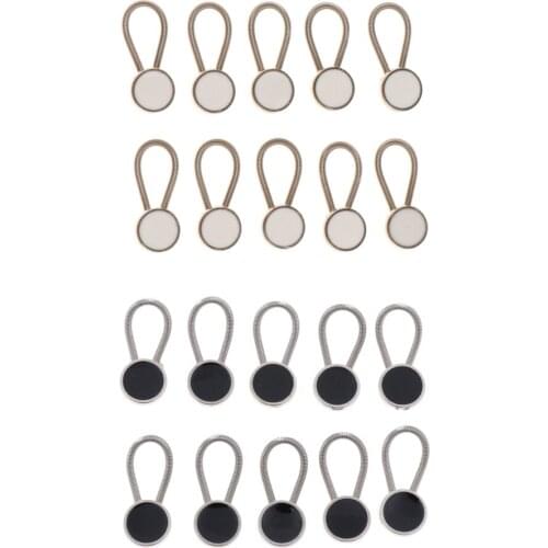 10 Pieces Metal Collar Button Extender Extension Spring Elastic For Shirt Dress Tuxedo Coat Pants Shirt