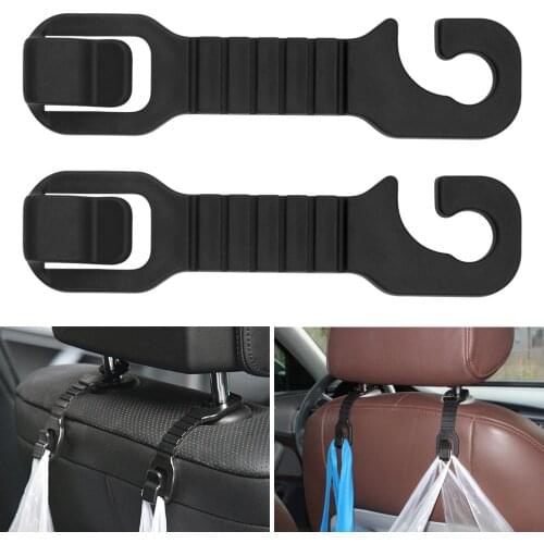 2pcs Universal Plastic Car Clips Auto Fixing Fastener Clip Car Headrest Bag Hook Back Seat Hanger for Toyota bmw e46 e36 e39 VW