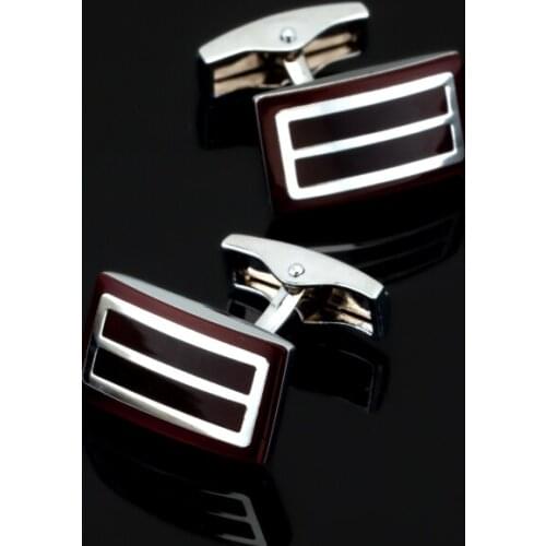 XK417 Upscale French cufflinks, plaid cufflinks, mens wedding dress shirt cuff glazed style craft accessories