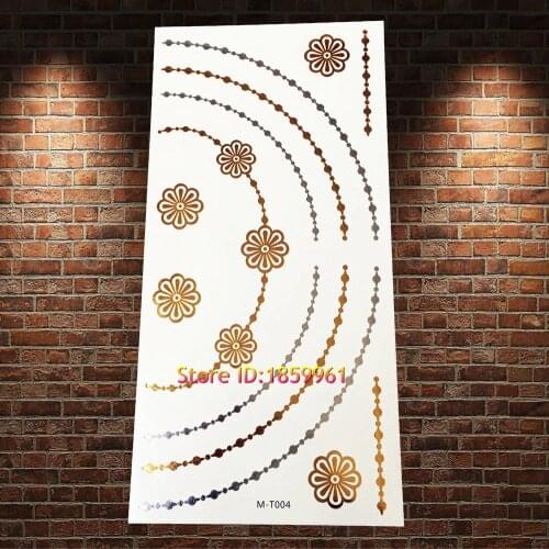 1PC Gold Angel Wings Flash Metallic Temporary Tattoo Women Body Art Armband AGMT022 Sexy Makeup Henna Feather Eye Tattoo Sticker