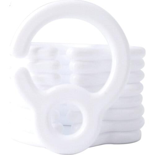 10pcs Plastic Teething Ring Links For Baby Stroller Toys Pacifier Hook Plastic Teething DIY Crafts Baby Products Baby Teethers