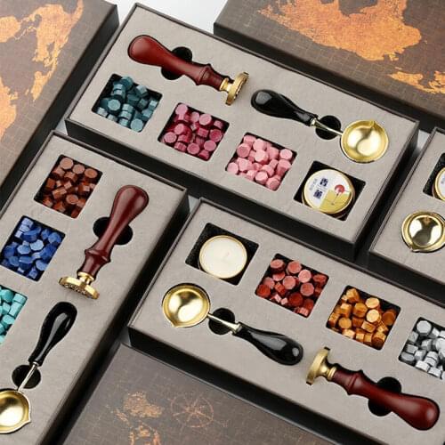 5 Style 1Set Tree Of Life Flower Pattern Stamps Vintage Sealing Wax Stamp for Envelope Wedding Invitation Decoration Sealing