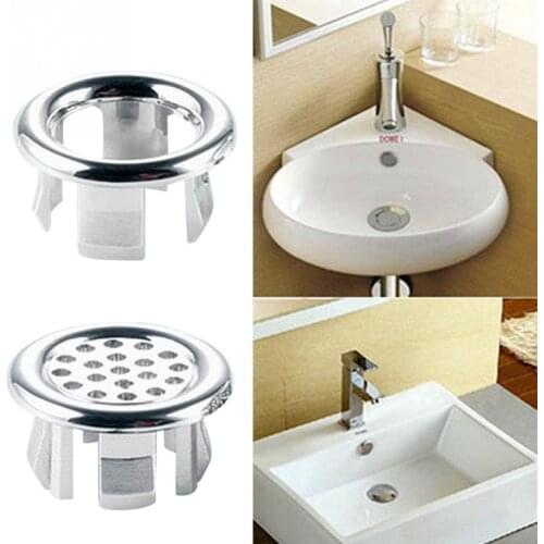 Kitchen Sink Accessory Round Ring Overflow Spare Cover Waste Plug Sink Filter Bathroom Basin Sink Drain