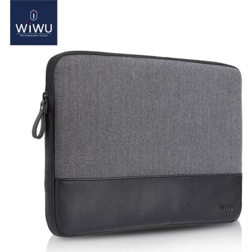 WIWU Laptop Sleeve Cases for Macbook 11 12 Leather Notebook Case for Dell XPS 13 Computer Cover for MacBook Pro 12 2017