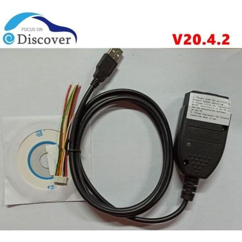 V20.4.2 Diagnostic Cable 1st Green PCB ATMEGA162 MCP2515 FTDI FT232RL ATMEL740 Chip 1st SW 20.4 OBD2 USB Interface