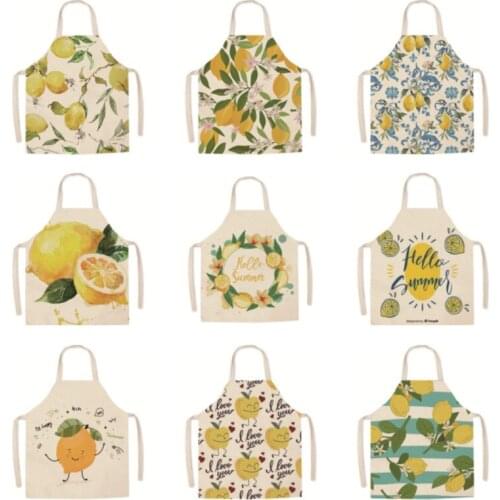 Stylis Lemon Pattern Apron Baking Accessories Apron Female Apron Kitchen Cooking Accessories Apron Male Apron Cafe Kitchen Apron