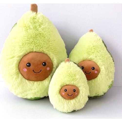 20/30/40/45cm Cute Smiling Avocado Stuffed Plush Toy Filled Doll Fruit Cushion Pillow Soft Plush Doll Toy Baby Children Gift