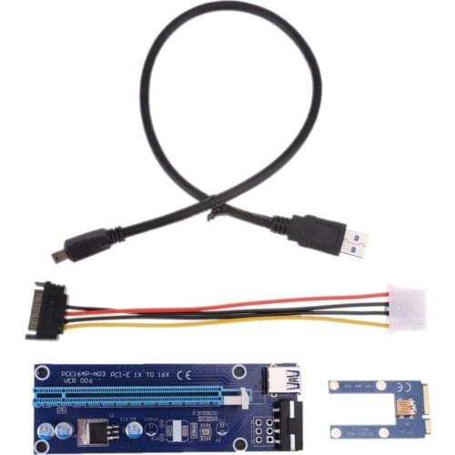 Mini PCIe riser PCI express x16 Riser for Laptop External Graphics Card GDC BTB Miner mini PCIe 4pin 6pin Expansion riser Card