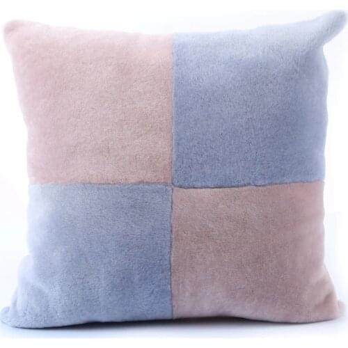 Genuine lamb fur, comfortable and soft square pillow hotel home living room bedroom sofa decorative ornament pillow