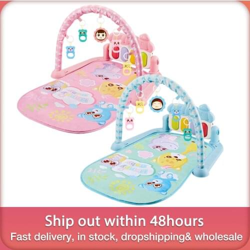 New Baby Music Rack Play Mat Baby Play Mat With Music & Lights Activity Gym Baby Toy Early Education Game Pad Toy Gift For Kids