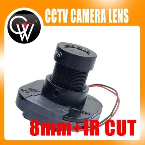 1080P IR 8mm lens + IR CUT Equipment M12 for Full HD CCTV Camera MTV Mount