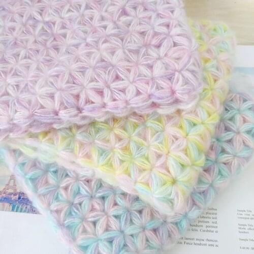 Very Beautiful Macaron Colour Mohair Wool for Hand Knitting Long/Short Scarf Material Tool