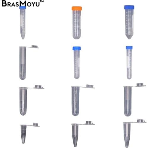 Plastic Garden Storage Clear Bottle Centrifuge Tube Container Clear Graduated Transparent Polypropylene Vials Tube Attached Lids