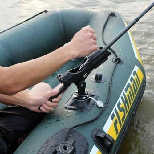 Inflatable boat accessory dinghy raft fishing tool rod holder device pole pvc sup board kayak fixer fix pole mount angle