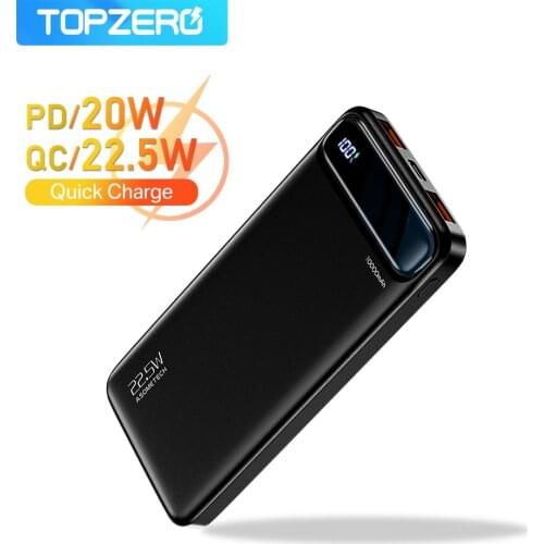 Power Bank 20000mAh Quick Charge 3.0 Portable Charging External Battery Charger Power Bank 10000mAh For Xiaomi iPhone Poverbank