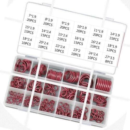 HNBR Rubber R134a R12 For Car Automotive A/C Air Conditioning System O-Ring Seal Kit Assortment Set Red