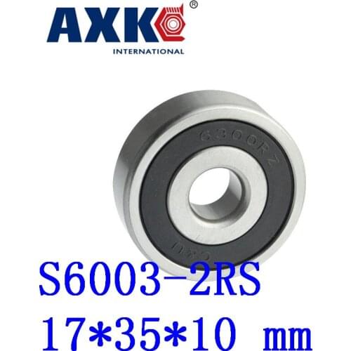 Rodamientos 10pcs Free Shipping Sus440c Environmental Corrosion Resistant Bearings (rubber Seal Cover) S6003-2rs 17*35*10 Mm