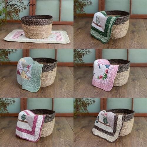 Jane Z Ann European Garden style Cute Cotton Quilting Newborn Children Photography Props Mat Small Mattress