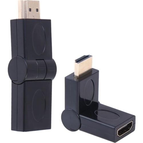 HDMI compatible Adapter 90 Degrees Rotating Adapter Male To Female Swivel Folding Converter