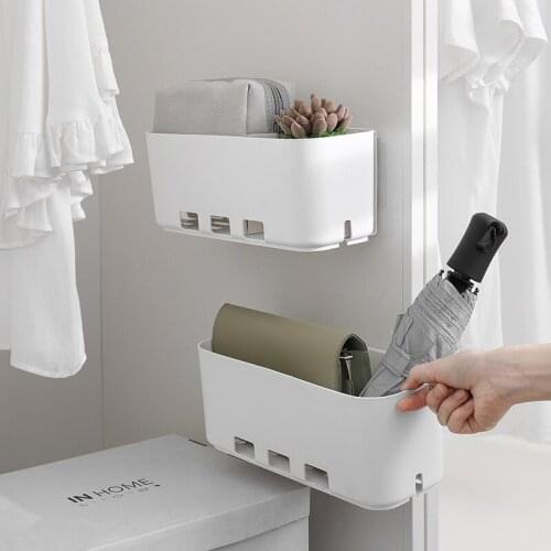 Under Sink Storage Rack Spice Bottle Holder Organizer Shelf Bathroom Kitchen Organizer Stand Wall-mounted Plastic Chopstick Box