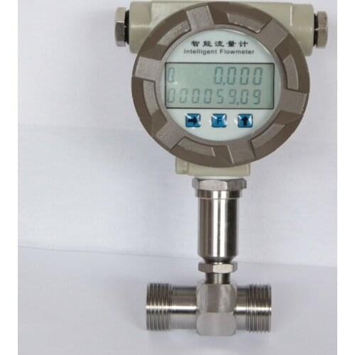 DN50 turbine flow meter liquid flow meter thread connection 24V LCD display water meter RS485 output