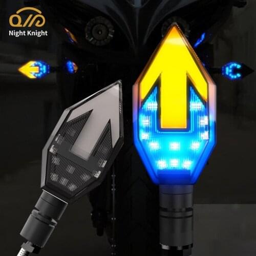 Night knight Arrow LED Turn Signal Light Flowing Motor Lamp Indicator Lamps Motorcycle Amber Taillight DRL 12V