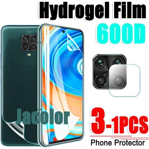 600D Safety Hydrogel Film For Xiaomi Redmi Note 9 Pro Max Back Screen Protector Camera Glass Redmy Note9 9Pro 9s 9 s Note9Pro HD
