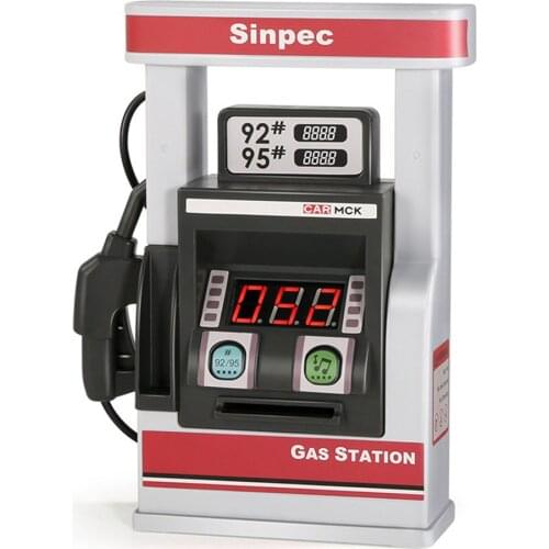 1Set Plastic Simulate Gas Service Station Playset with Lights and Sounds Pretend Play for Toddlers