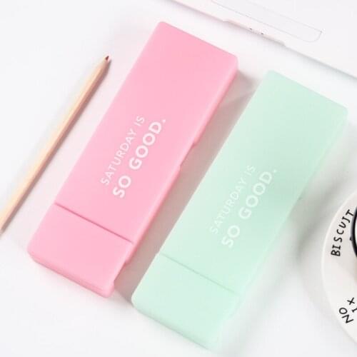 1pcs Korea Stationery Wholesale Dessert Color 2 Plastic Stationery Box tr-bf10667