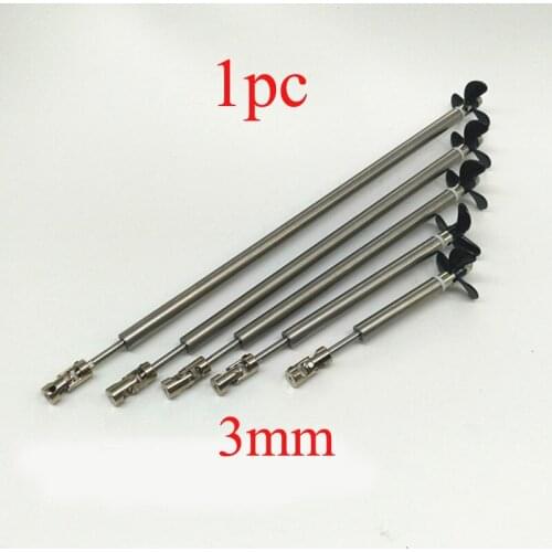 1PC RC Boat Diameter 3mm Stainless Steel Drive Shaft Kit Include Propeller+Bushing+Paddle Fork+Gasket+Bearing+Universal Joint