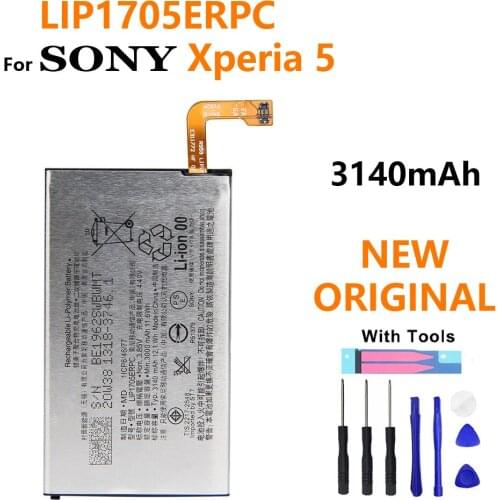 100% Original Replacement Battery For SONY Xperia 5 LIP1705ERPC Genuine Phone Battery 3140mAh batteria Batteries+free tools