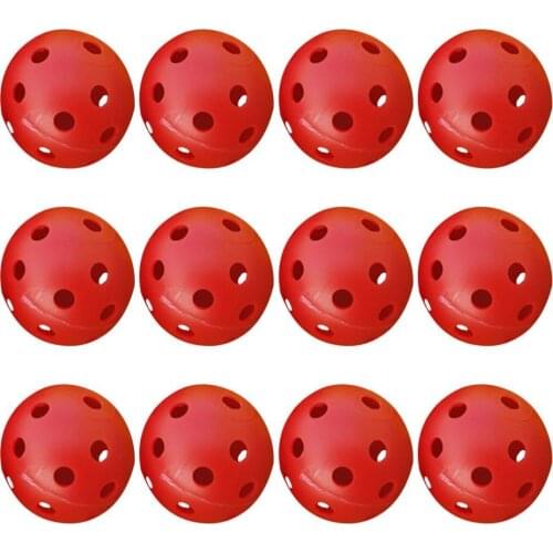 12Pcs Indoor Outdoor Hollow Golf Practice Training Balls Indoor Exercise Toy Golf Ball Indoor Safety Elastic Ball for Men Women