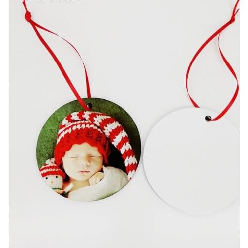 80*80mm 100pcs/Lot sublimation blank heat transfer printing Christmas decoration pendant MDF two-sided printing DIY gifts tag